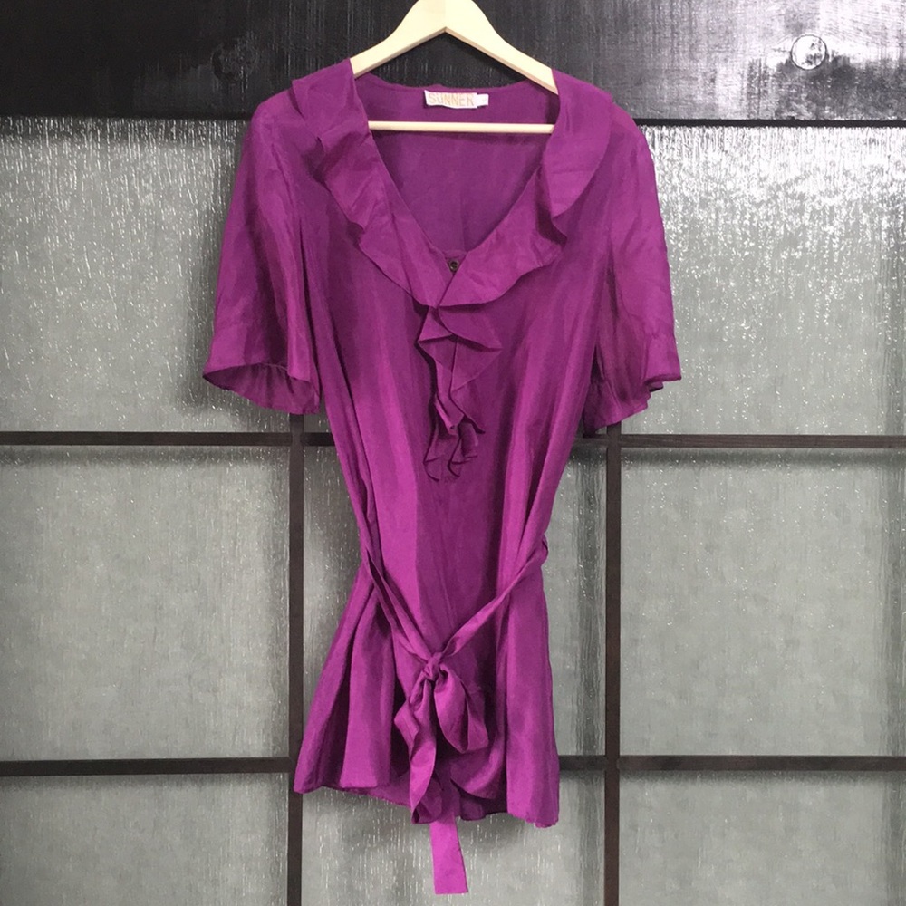 Sunner purple 100% silk Blouse